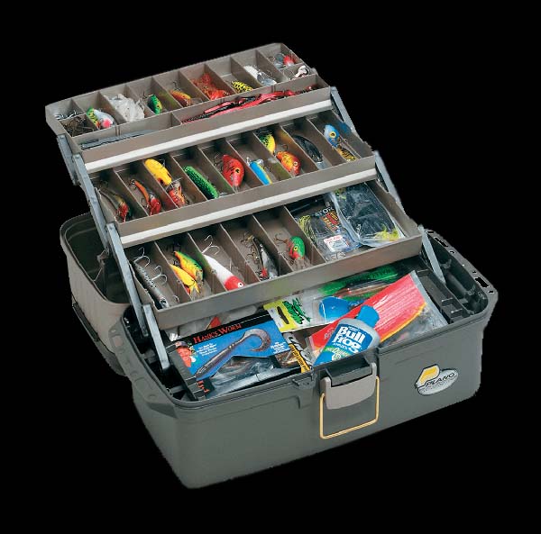 Prociv Large Tackle Box Double Layer Tackle Box Organizer Storage with  Handle Camping Storage Containers Tool Box Green