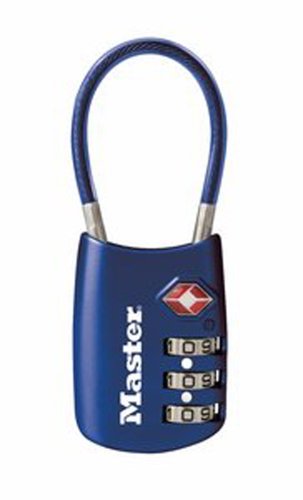 Master Lock 4688D TSA Accepted Cable Luggage Lock in Assorted Colors, 1-Pack